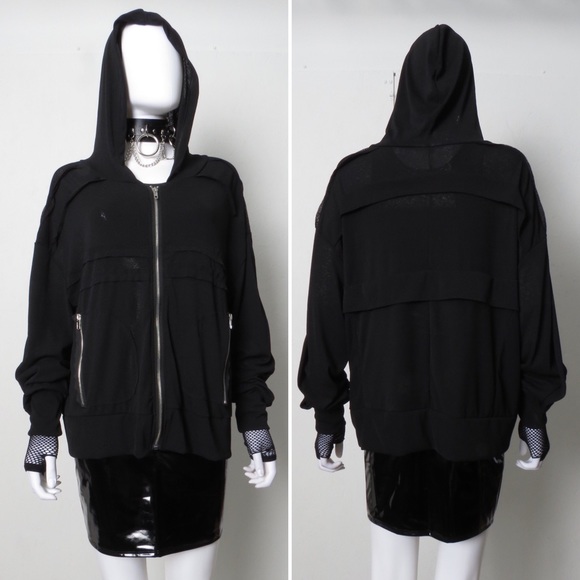 Tops - Sheer Crepe Hoodie